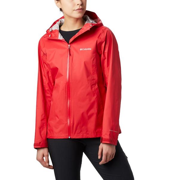 Columbia Womens Rain Jacket Sale UK - EvaPOURation Jackets Red UK-190582